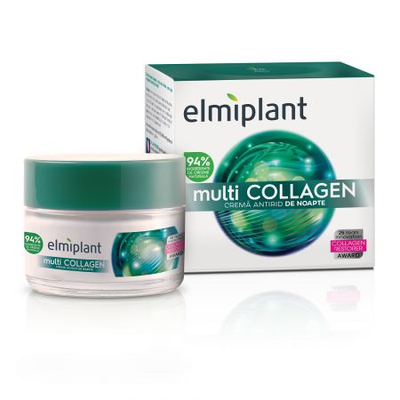 Crema antirid de noapte Multi Collagen, 50 ml - Elmiplant