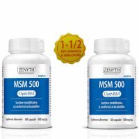 Pachet MSM, 500 mg, 60 capsule + 60 capsule, Zenyth