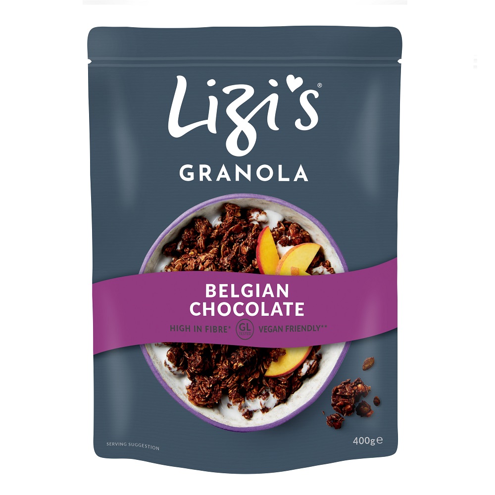 Granola cu ciocolata belgiana, 400 g, Lizi's