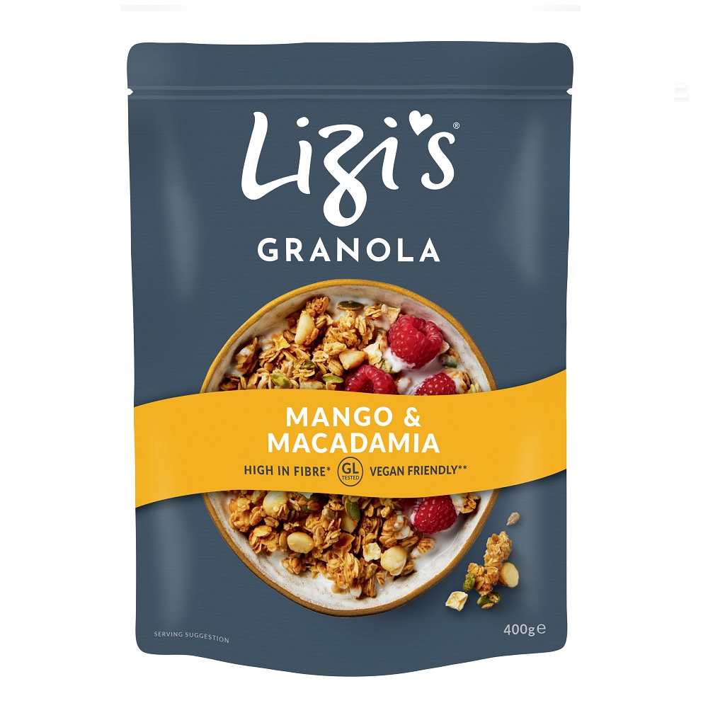 Granola cu mango si nuci macadamia, 400 g, Lizi's