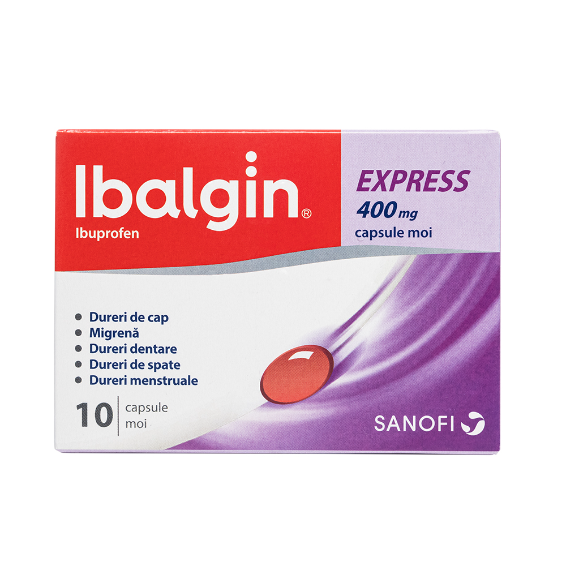 Ibalgin Express, 400 mg, 10 capsule moi, Sanofi
