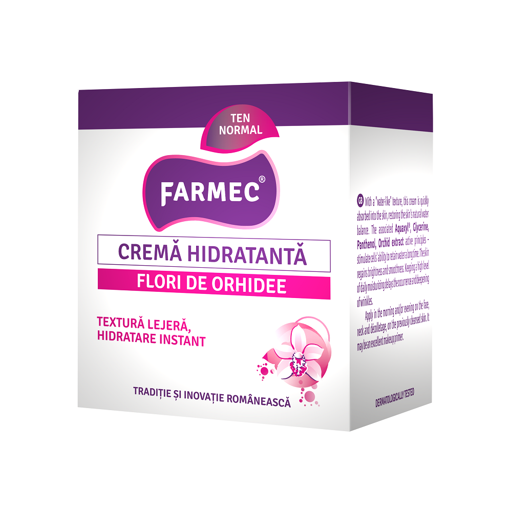 Crema hidratanta flori de orhidee, 50 ml, Farmec