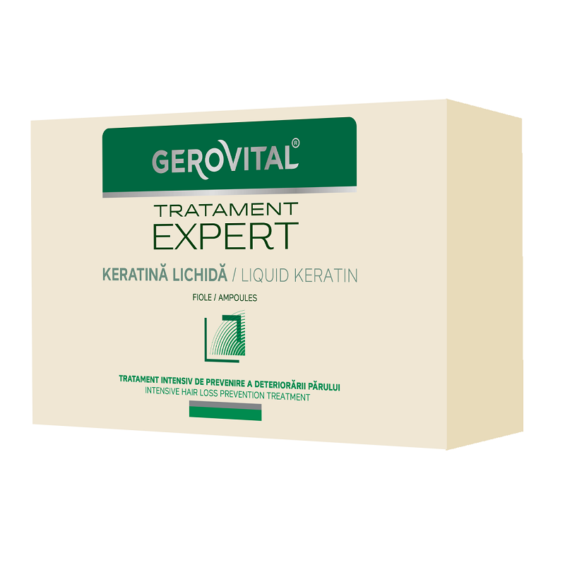 Keratina lichida Tratament Expert, 10 fiole x 10 ml, Gerovital