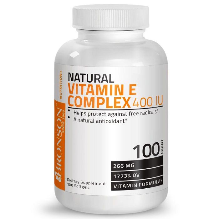 Vitamina E complex natural, 400 UI, 100 capsule, Bronson Laboratories
