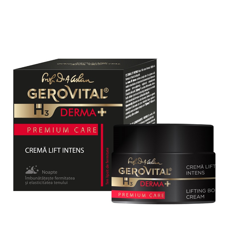 Crema lift intens H3 Derma+ Premium Care, 50 ml, Gerovital