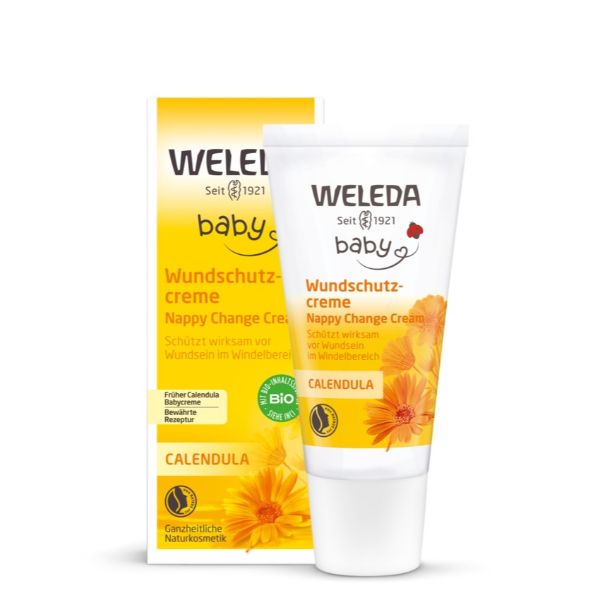Crema de galbenele pentru zona scutecului Baby, 75 ml, Weleda