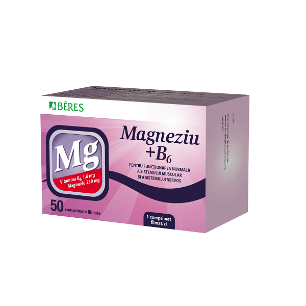Magneziu + B6, 50 comprimate, Beres
