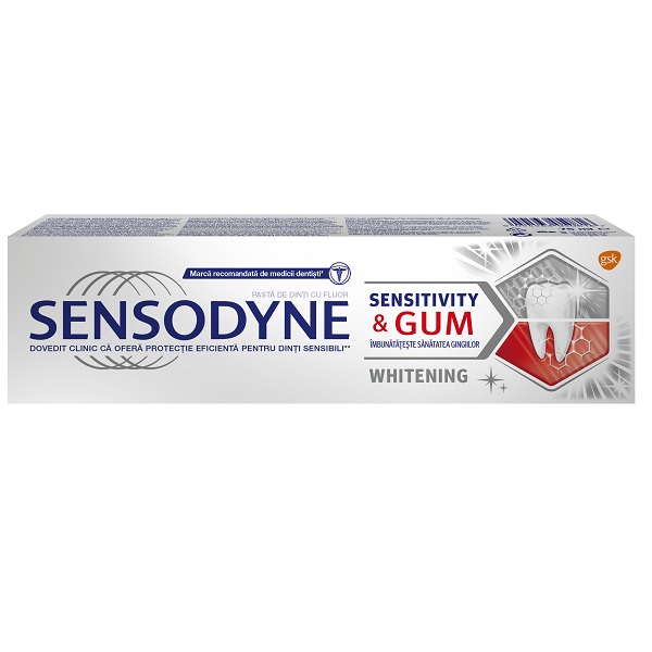Pasta de dinti Sensitivity Gum Whitening Sensodyne, 75 ml, GSK