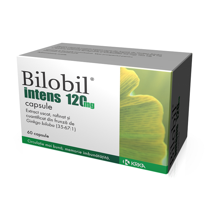Bilobil Intens, 120 mg, 60 capsule, Krka
