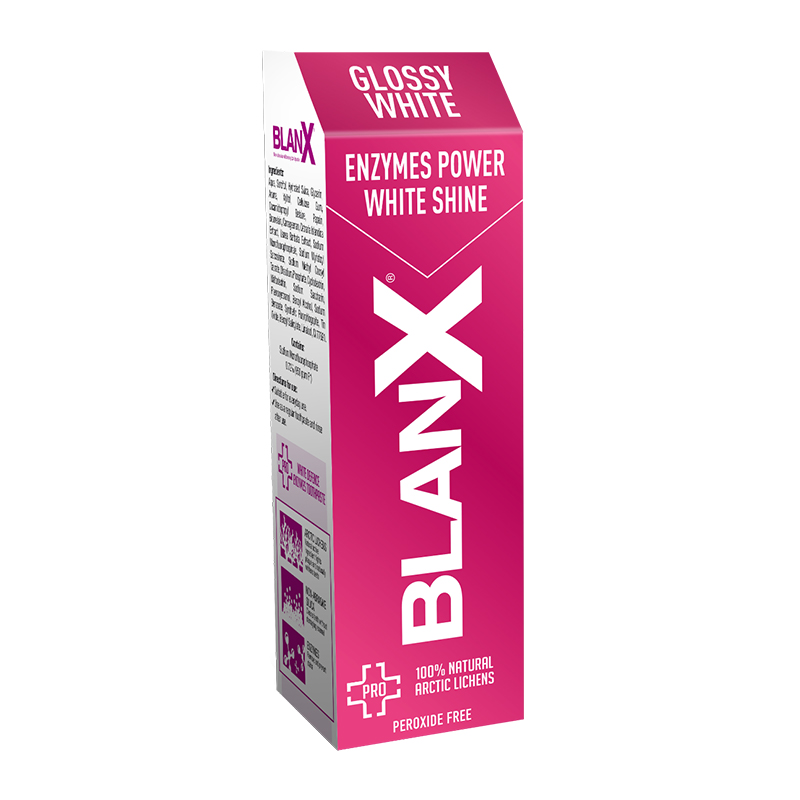 Pasta de dinti Pro Glossy Pink BlanX, 75 ml, Coswell