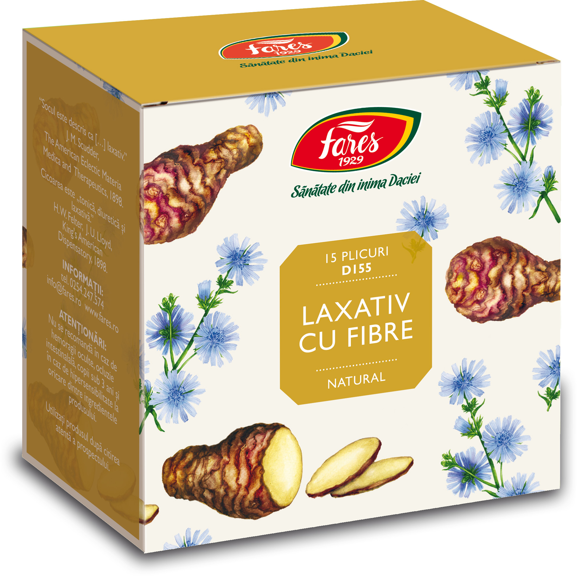 Laxativ cu fibre, 15 plicuri, Fares