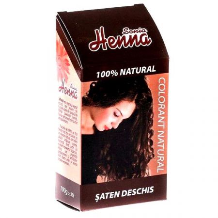 Colorant natural Sonia Henna saten deschis, 100 g - Kian Cosmetics