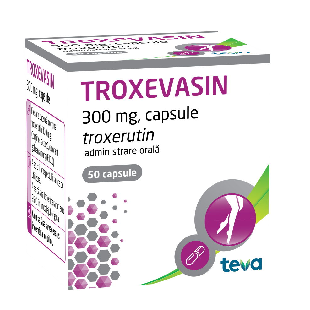 Troxevasin, 300 mg, 50 capsule, Teva