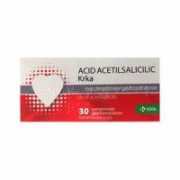 Acid acetilsalicilic, 100 mg, 30 comprimate gastrorezistente, Krka