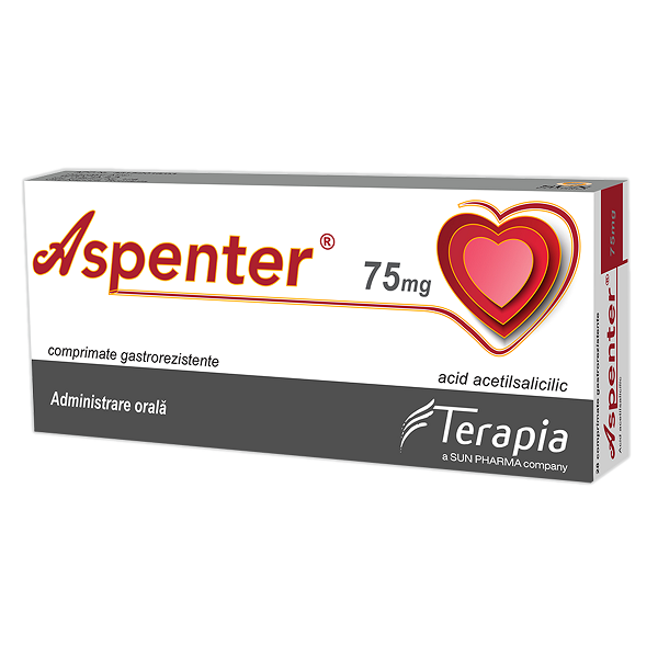 Aspenter, 75 mg, 28 comprimate gastrorezistente, Terapia