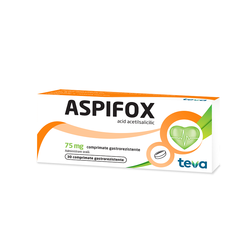 Aspifox, 75 mg, 30 comprimate gastrorezistente, Teva