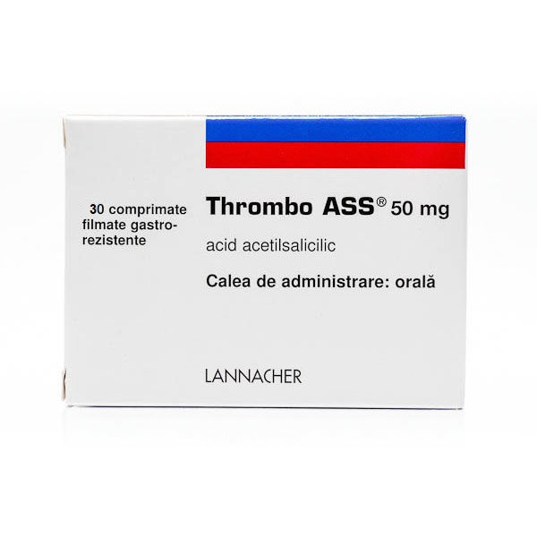 Thrombo ASS, 50 mg, 30 comprimate gastrorezistente, Lannacher