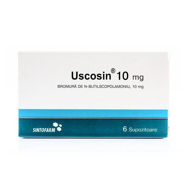 Uscosin, 10 mg, 6 supozitoare, Sintofarm