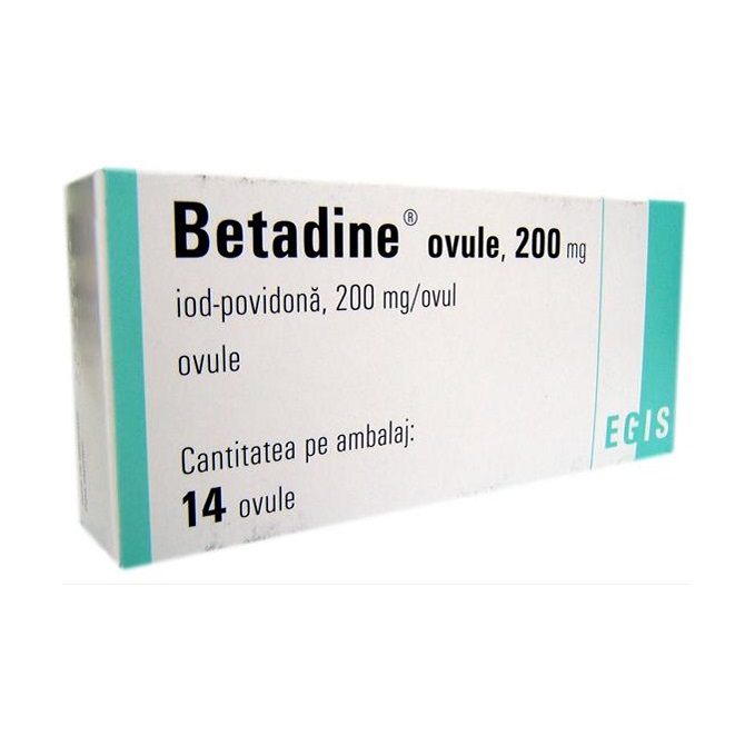 Betadine ovule, 200 mg, 14 ovule, Egis