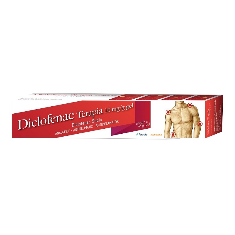 Diclofenac gel, 10mg/g, 45 g, Terapia