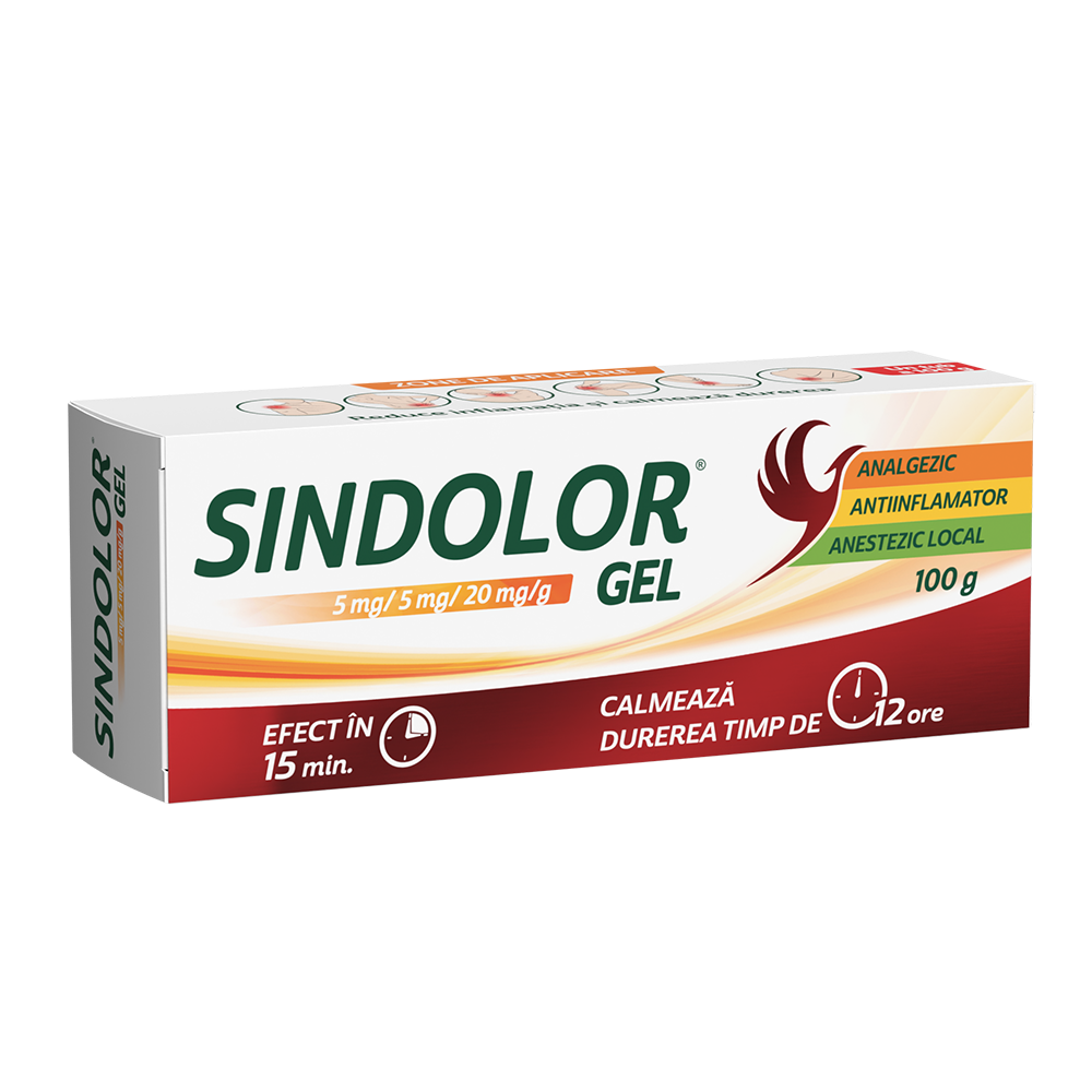 Sindolor gel, 5 mg/5 mg/20 mg/g, 100 g, Fiterman Pharma