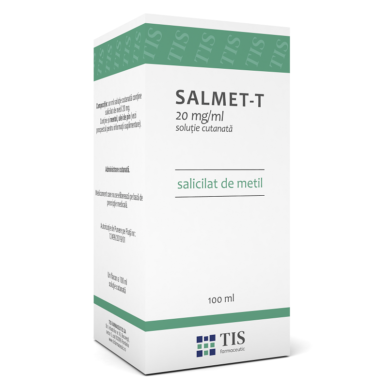 Salmet-T soluţie cutanată, 20 mg/ml, 100 ml, Tis Farmaceutic