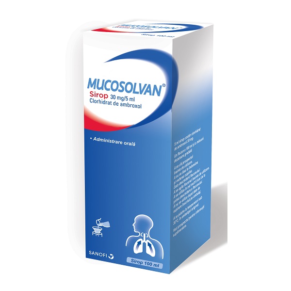 Mucosolvan sirop adulti, 30 mg/5 ml, 100 ml, Sanofi