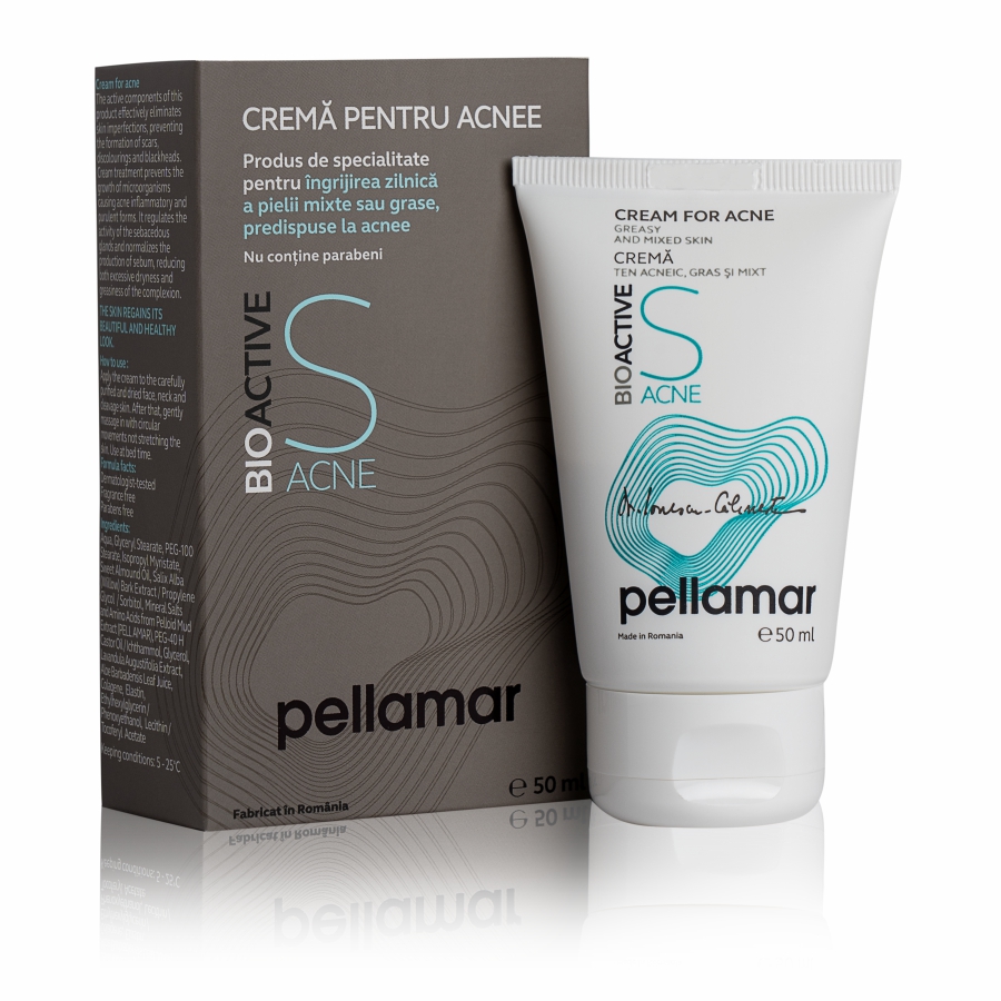 Crema pentru ten acneic BioActive S Acne, 50 ml, Pellamar