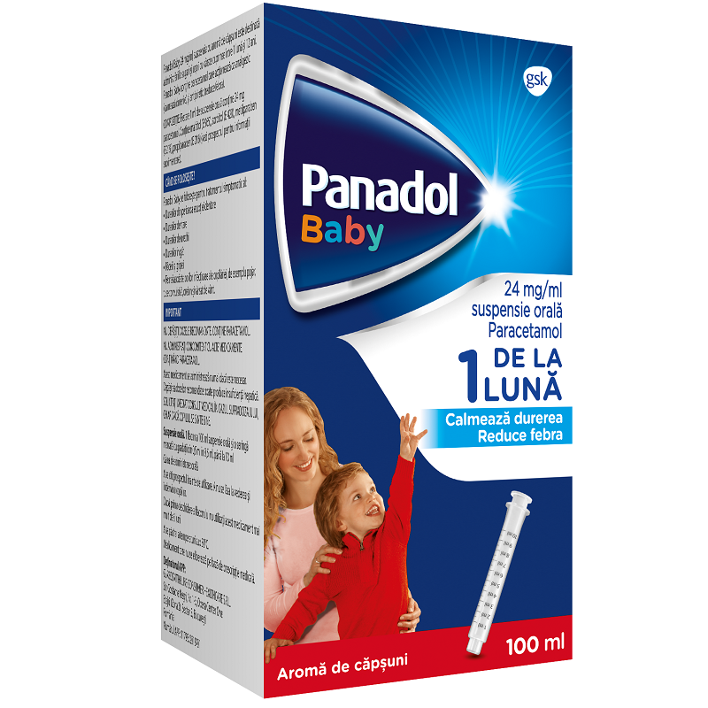 Panadol Baby suspensie orală, 120 mg/5 ml, 100 ml, Gsk
