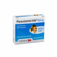 Paracetamol pentru copii, 250 mg, 6 supozitoare, Antibiotice SA
