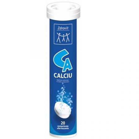 Calciu, 20 comprimate efervescente - Zdrovit