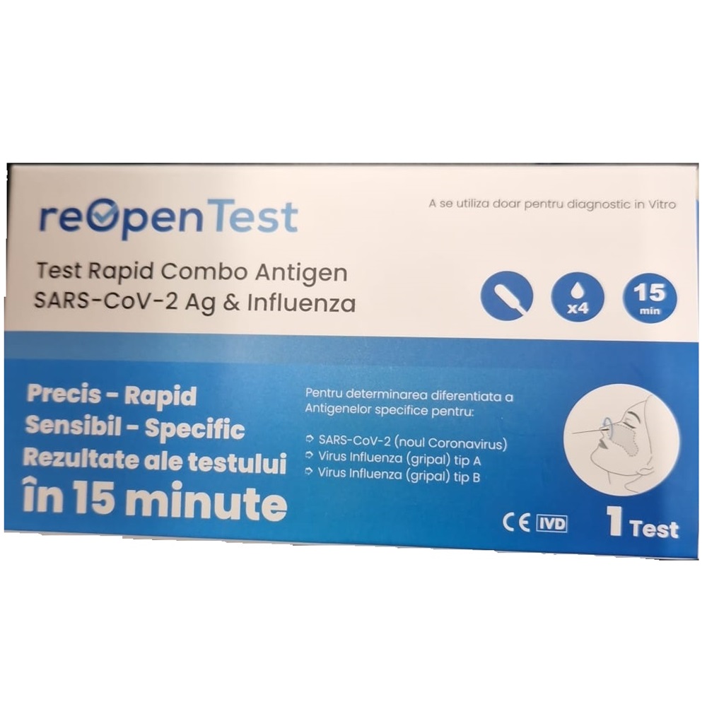 Test rapid Anticorpi Reopen, IgG/IgM, Covid 19, 1 buc, Montana Med