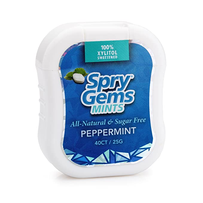Guma de mestecat peppermint - Spry Gems Mints, 40 bucati, Xlear