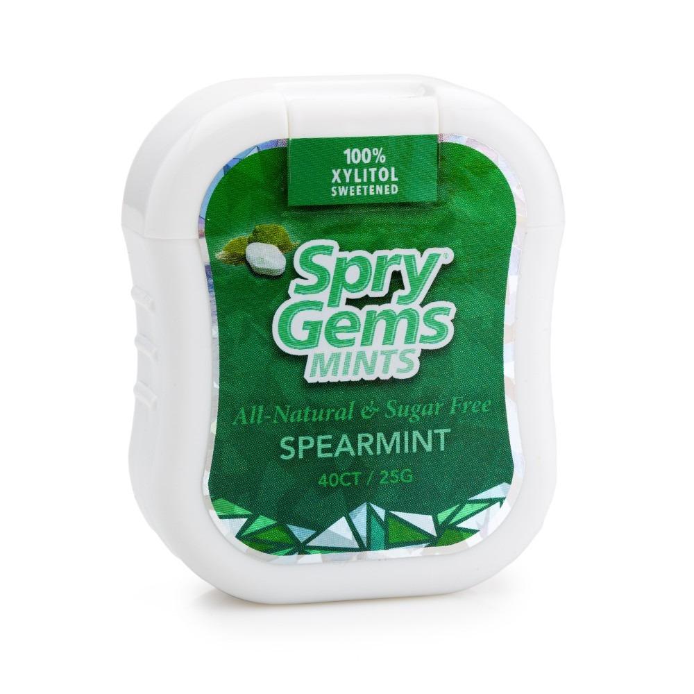 Guma de mestecat spearmint - Spry Gems Mints, 40 bucati, Xlear