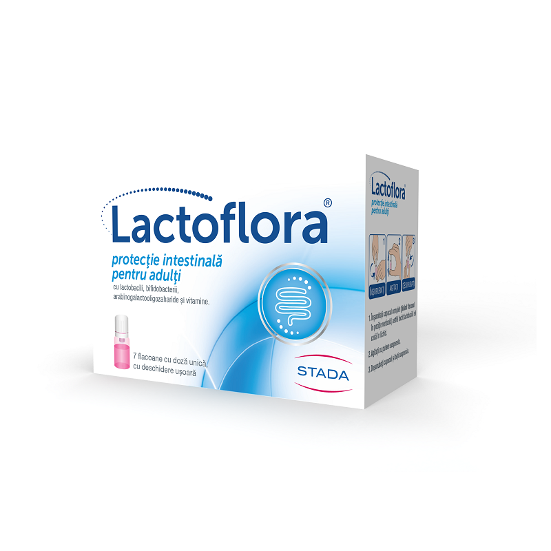 Protector intestinal pentru adulti Lactoflora, 7 x 7 ml, Stada