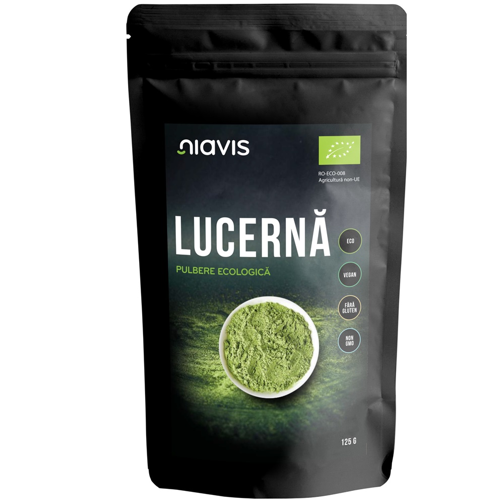 Lucerna Alfalfa pulbere ecologica, 125 g, Niavis