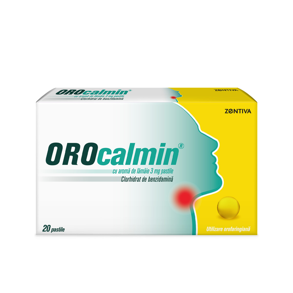 Orocalmin cu aroma de lamaie, 3 mg, 20 pastile, Zentiva