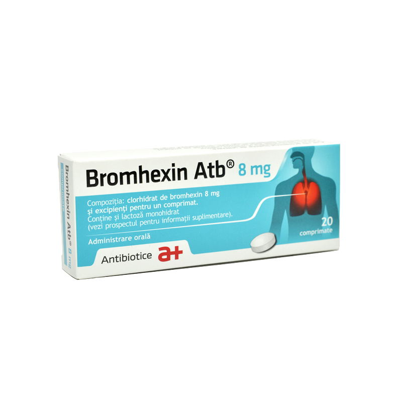 Bromhexin, 8 mg, 20 comprimate, Antibiotice SA