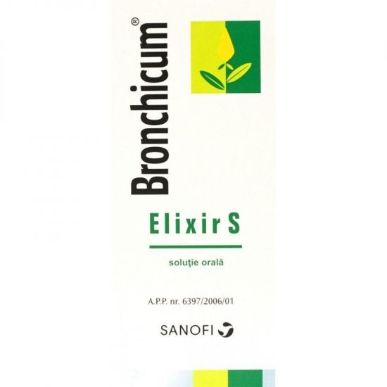 Bronchicum Elixir S soluție orală, 100 ml, Sanofi