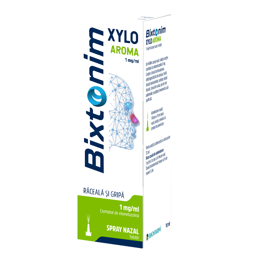 Bixtonim Xylo Aroma spray nazal, 1 mg/ml, 10 ml, Biofarm
