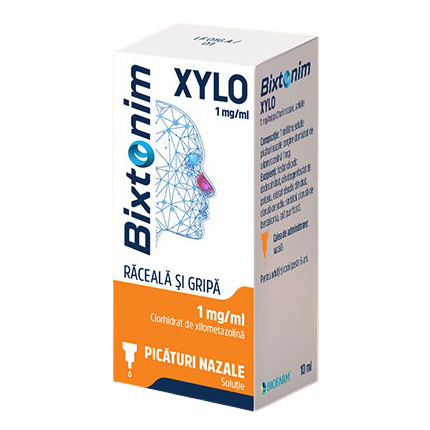 Bixtonim Xylo 1mg/ml picături adulți, 10 ml, Biofarm