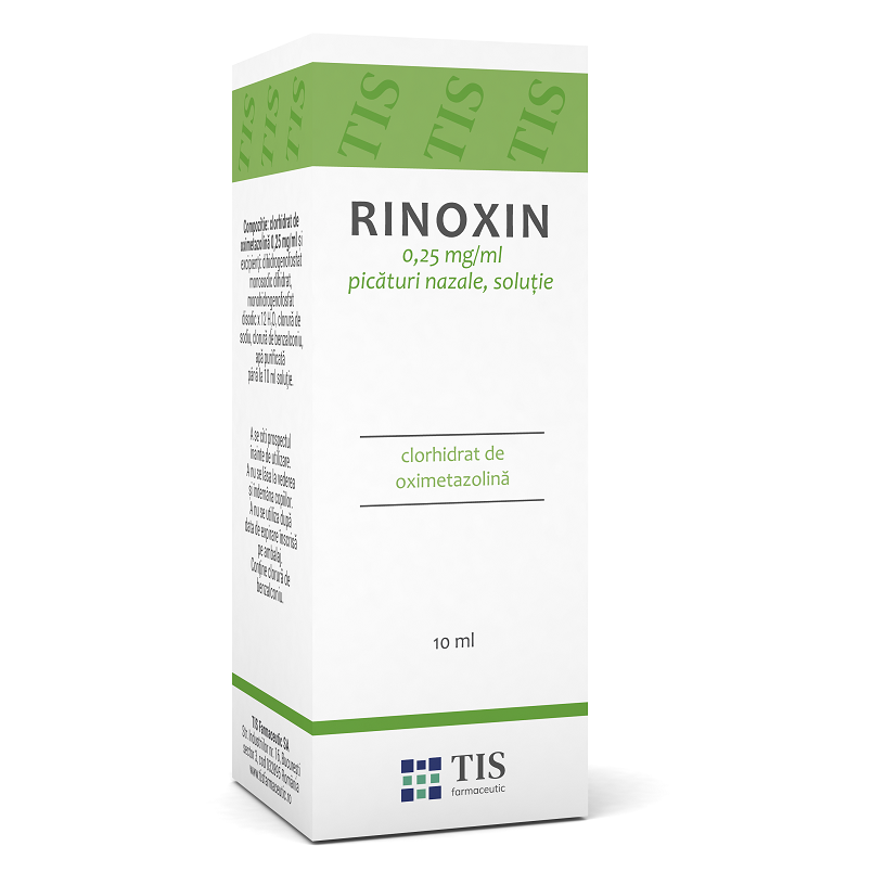 Rinoxin solutie nazala 0.25 mg, 0,25 mg/ml, 10 ml, Tis Farmaceutic