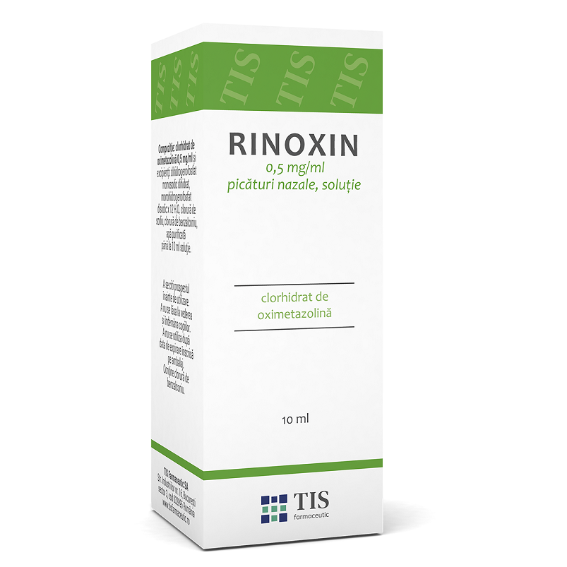 Rinoxin solutie nazala, 0,5 mg/ml,, 10 ml, Tis Farmaceutic