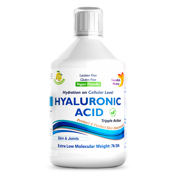 Acid Hialuronic Lichid 100Mg Super Concentrat, 500ml, Swedish Nutra
