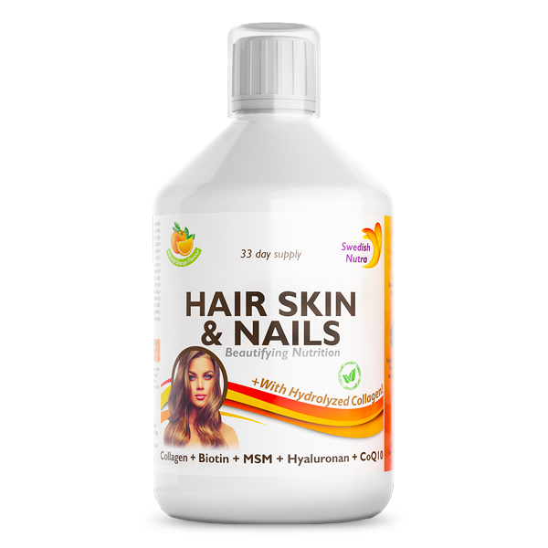 Colagen Lichid Hidrolizat Hair Skin & Nails, 1000 mg, 500 ml, Swedish Nutra