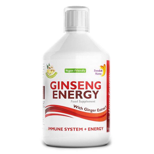 Ginseng Energy Lichid, 2000 mg, 500 ml, Swedish Nutra