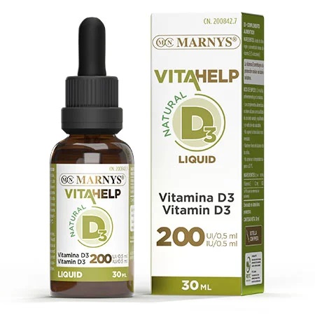 Vitamina D Lichida D3 - Colecalciferol, 30 ml, Marnys
