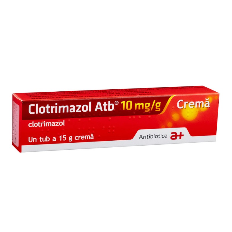 Clotrimazol crema ATB, 10 mg/g, 15 g, Antibiotice SA
