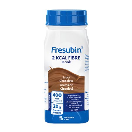 Fresubin 2kcal drink cu fibre ciocolata, 4 x 200ml, Fresenius Kabi