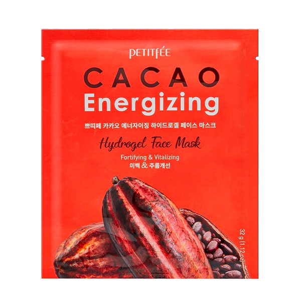 Masca faciala tonifianta cu cacao Energizing Hydrogel, 32 g, Petitfee